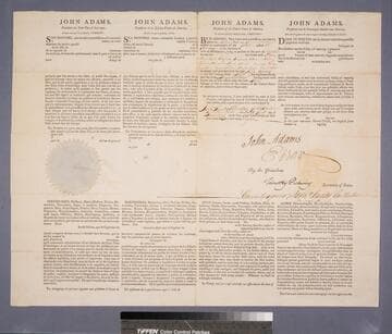 John Adams, president of the United States of America, to all who shall see these presents, greeting: