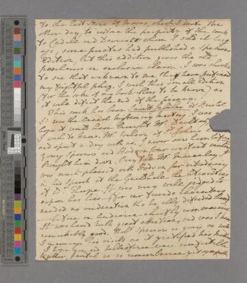 Hannah More. Letter to Marianne (Sykes) Thornton