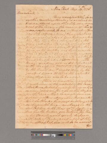 Letter from George Washington, New York, to Lund Washington
