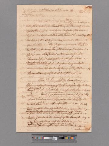 Letter from George Clinton, Poughkeepsie, to George Washington