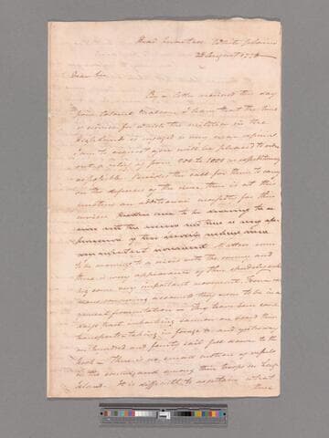Letter from George Washington, headquarters White Plains, to George Clinton