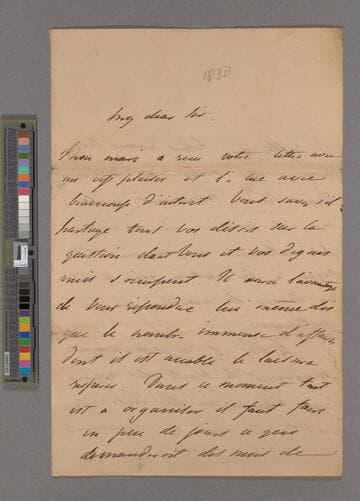 Ida Gustavine Albertine de Broglie, Duchess. Letter to Zachary Macaulay