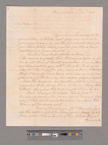 Letter from George Washington, Philadelphia, to Philip Schuyler