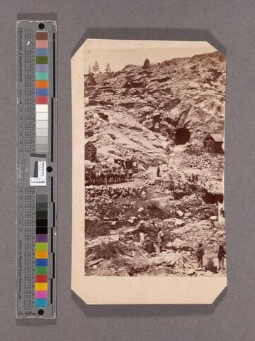 Wagon Road and East Portal of Summit Tunnel. Altitude 7,000 feet