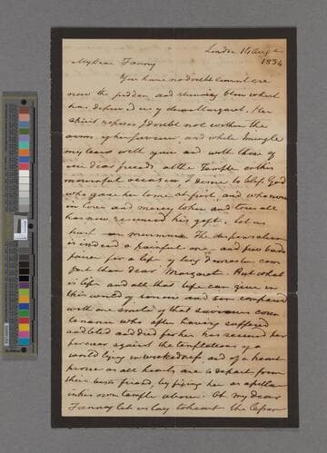 Zachary Macaulay. Letter to Frances Macaulay