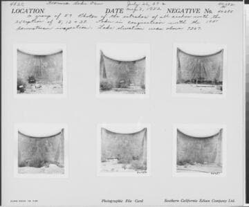 Big Creek, Florence Lake Dam - Photograph showing Intrados of Arch #26.  Taken in conjunction with 1951 inspection