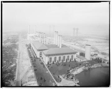 Long Beach Steam Station (misc.) - Plant #3 in background - From top of bridge