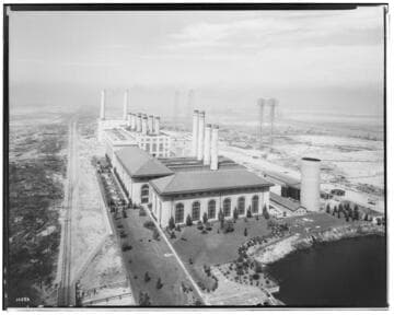 Long Beach Steam Station (misc.) - Plant #3 in background - From top of bridge