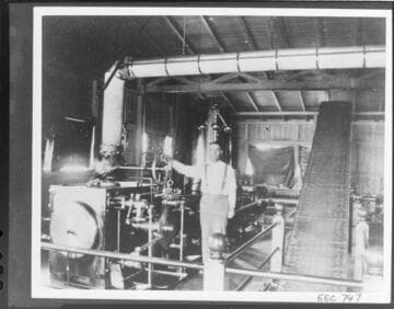 Corliss engine in the original Santa Barbara Steam Plant