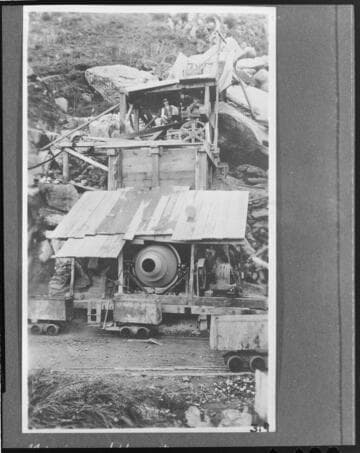 The cement mixing plant for the flowline at Kern River #1 Hydro Plant