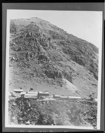 The hoist line for the penstock at the headquarters camp at Kern River #1 Hydro Plant