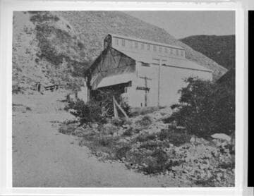 The exterior of Mill Creek #2 Hydro Plant prior to the construction of Mill Creek #3 Hydro Plant