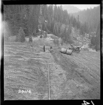 4" iron pipe drain from tile weep hole near East end of 11th step
