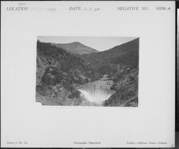 Big Creek Powerhouse #3 - San Joaquin River spilling over Dam #6