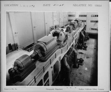 Long Beach Steam Station, Plant #2 - Interior of Engine Room