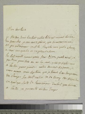 Letter : on board the Astree, to Charles-René-Dominique Sochet Destouches, 1781 April 24