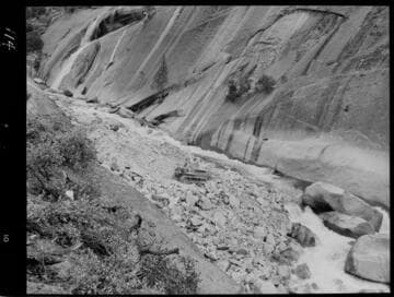 Big Creek - Mammoth Pool - Stripping on west abutment of dam