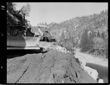 Big Creek - Mammoth Pool - Excavation of main haul road to damsite