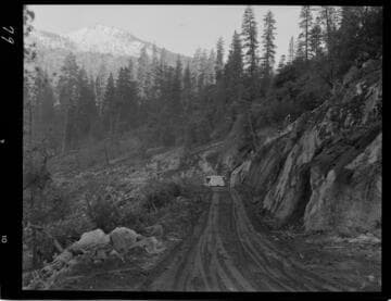 Big Creek - Mammoth Pool - Excavation of main haul road to damsite