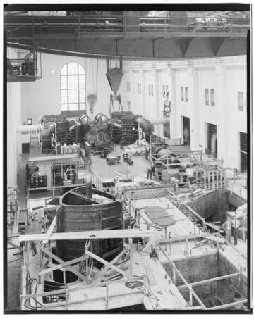 Long Beach Steam Station, Plant #3 - Interior of Turbo Room