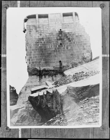 A1.6 - St. Francis Dam Disaster - Copy of "Times" Dam photo
