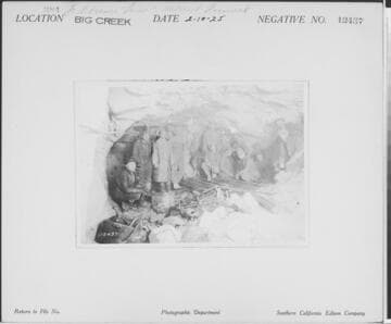 Big Creek, Florence Lake Dam - Tunnel heading - last round between 60