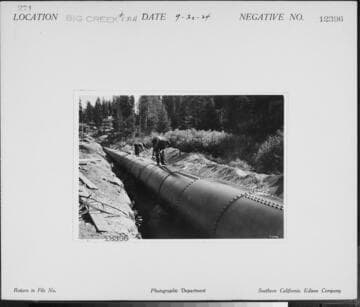 Big Creek #1 - Flowline for 4th Unit, Powerhouse #1