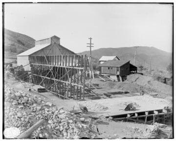 The East wall of Mill Creek #3 Hydro Plant while under construction