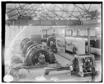 The interior of Santa Ana River #1 Hydro Plant