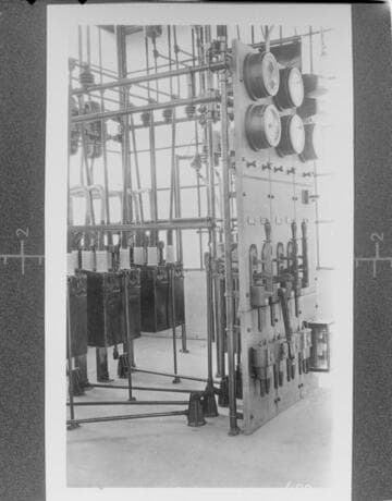 A switchboard in an unknown substation