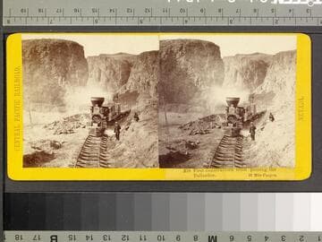 338. First construction train passing the Palisades