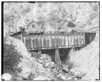 The sandbox on the flume at Santa Ana River #1 Hydro Plant