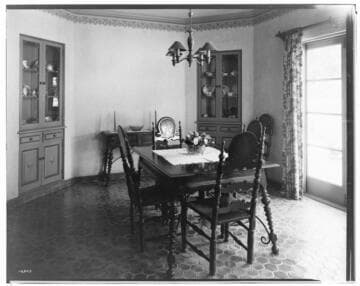 H2.6 - Home Dining Room - Air heaters in home of the Moorhouse family