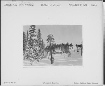 Big Creek, Florence Lake Dam - Winter scene at Camp #61