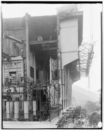 Eagle Rock Substation after fire