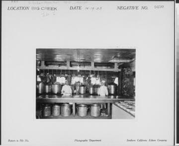 Big Creek, Florence Lake Dam - Kitchen, Mess Hall