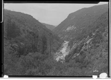 Big Creek Powerhouse #3 - Looking down San Joaquin River canyon