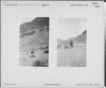 Colorado River - Men surveying in canyon