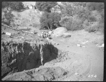 The excavation of the reservoir at Tule Plant