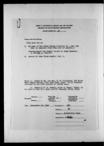 Record book "A" of the Box Elder County Mining District [microform] : 1880