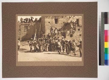 Hopi Indians performing the Buffalo Dance, Oraibi, Arizona