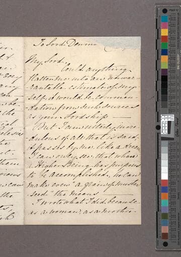 Stowe, Harriet Beecher.  Letter to Thomas Denman, 1st Baron Denman