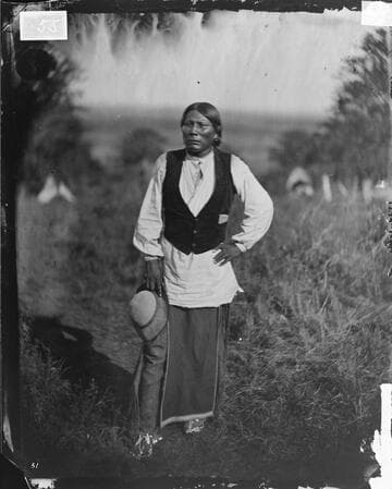 Dangerous Eagle, Comanche Chief. Delegate to the Grand Council, Okmulgee, Oklahoma Territory, 1874