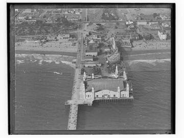 Aerial detail of Santa Monica Pier