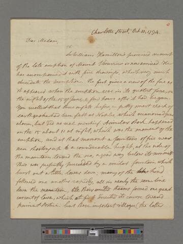 Blagden, Sir Charles. Letter to Elizabeth (Charlton) Montagu