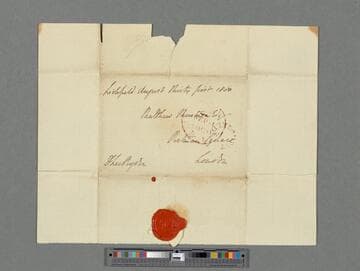 [Unknown author]. Cover to Matthew Montagu, 4th Baron Rokeby