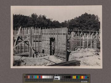 Huntington Library Construction: view of the boiler room in the East Wing