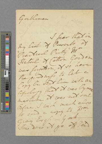 Hannah More. Letter to Cadell & Davies