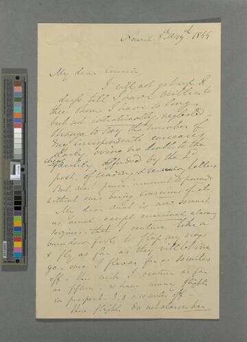 Opie, Amelia (Alderson). Letter to Catharina M. Briggs, Chichester