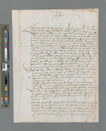 Gonzalo Pizarro letter to "Muy Noble Señor"